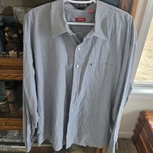 Izod Men's Black and White Checkered Shirt